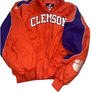 Majestic Clemson Winter Jacket XL Orange Purple College Football Puffer